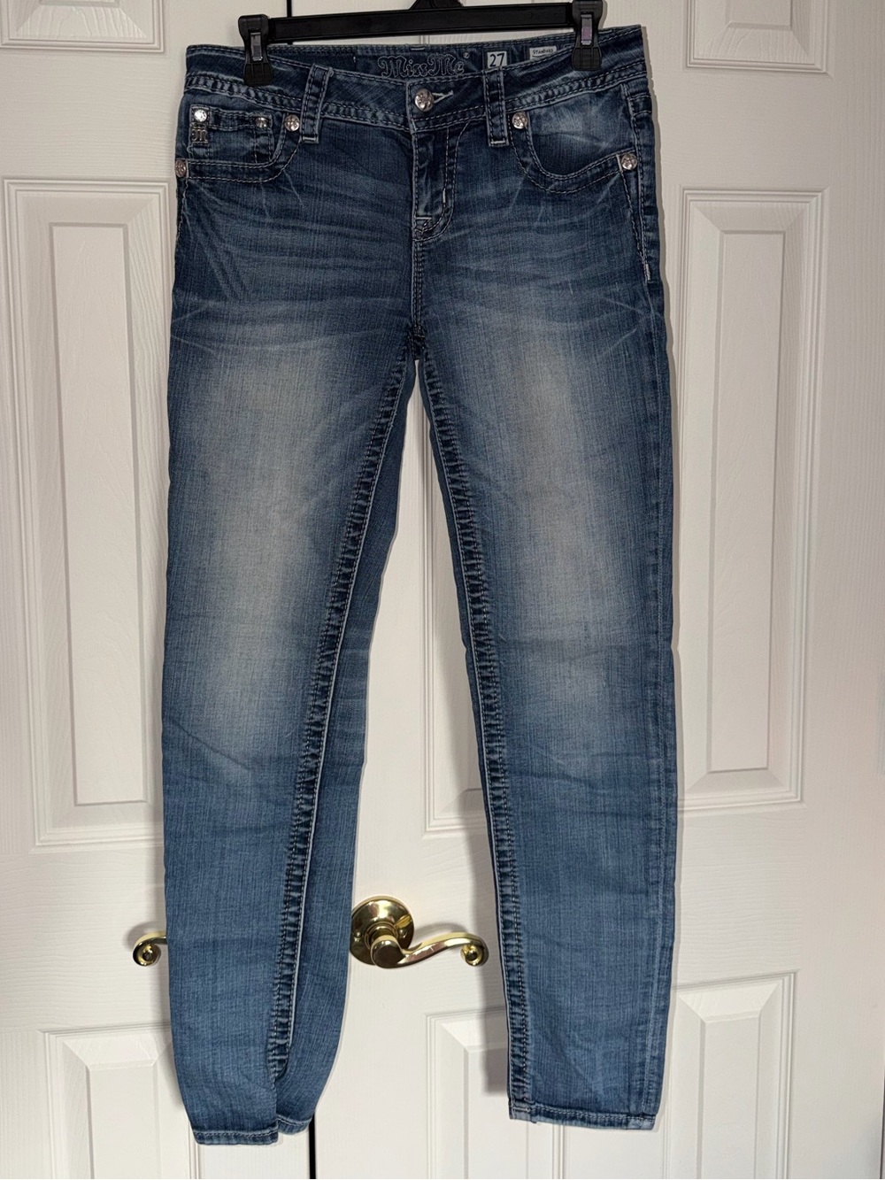 Miss Me Distressed Light Blue Skinny Jeans